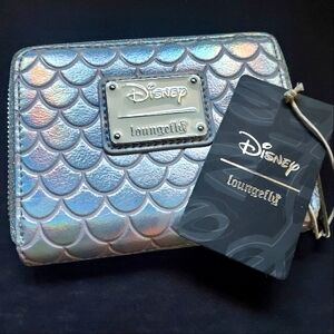 30th Anniversary Ariel Little Mermaid Silver Wallet, Loungefly×Disney